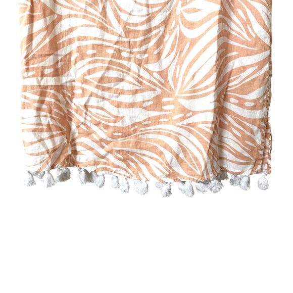 RACHEL ZOE Linen Blend Patterned Fringe Cover Up Medium‎ - Picture 2 of 5
